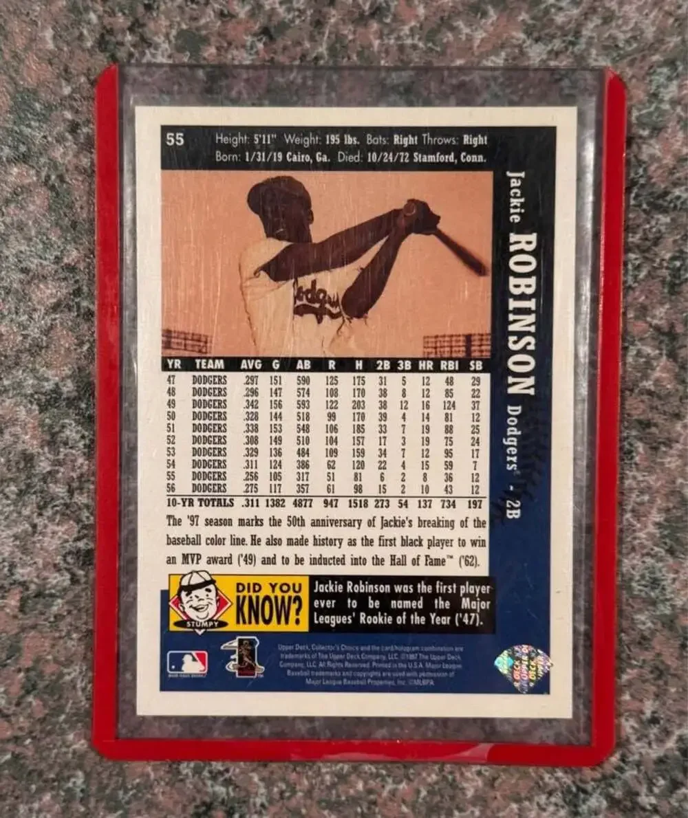 🔥 Jackie Robinson Dodgers 1997 Upper Deck Collector's Choice Baseball Card